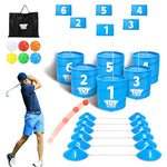 TOY Life Golf Bucket Game Golf Practice Game, Golf Chipping Game for Adults Family Kids Outdoor Indoor Backyard Golf Game PAR 3 Golf Game Golf Gifts for Adults Beach Games for Adults