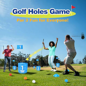 TOY Life Golf Bucket Game Golf Practice Game, Golf Chipping Game for Adults Family Kids Outdoor Indoor Backyard Golf Game PAR 3 Golf Game Golf Gifts for Adults Beach Games for Adults