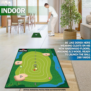 Full Swing Sports - Chip Off Challenge Chip and Stick Game - Battle Royale Golf Game with 6'x4' Premium Golf Chipping Mat, Sticky Golf Pro, Golf Games for Adults Indoors