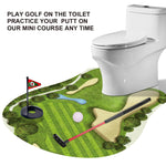 GOODLYSPORTS Toilet Golf Game-Practice Mini Golf in Any Restroom/Bathroom - Great Toilet Time - Dad Gifts, Funny Gifts for Dad, Funny White Elephant Gifts, Gag Gifts for Husband, Boyfriend, Men.