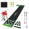 Golf Pong Game Set Golf Pong Putting Game Indoor Putting Green with 2 Adjustable Putter 8 Golf Ball and Carrying Bag for Indoors Pong Backyard