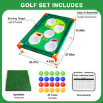 TOY Life Golf Cornhole Game Golf Corn Hole Set Chipping Golf Game for Adults Kids Backyard Golf Toss Game Golf Yard Corn Hole Game Golf Training Equipment Outdoor Indoor Golf (NO Club Included)