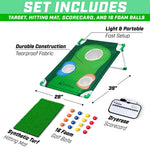 GoSports BattleChip Games Backyard Golf Cornhole Game - 9 Holes, Nylon, BattleChip Classic, Foldable, Includes 2 Targets, 2 Chipping Mats, 16 Foam Balls, Scorecard and Carry Case