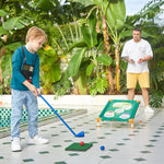 TOY Life Golf Cornhole Game Golf Corn Hole Set Chipping Golf Game for Adults Kids Backyard Golf Toss Game Golf Yard Corn Hole Game Golf Training Equipment Outdoor Indoor Golf (NO Club Included)