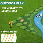 Golf Chipping Game Mat: Chip Games Sticky Practice Golf Game Set for Adults Kids Indoor Outdoor Backyard Garden Party Practice Golf Balls Putting Pitching Hitting Casual Mat (Golf Game Mat Style 1)