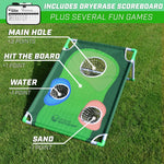 GoSports BattleChip Games Backyard Golf Cornhole Game - 9 Holes, Nylon, BattleChip Classic, Foldable, Includes 2 Targets, 2 Chipping Mats, 16 Foam Balls, Scorecard and Carry Case