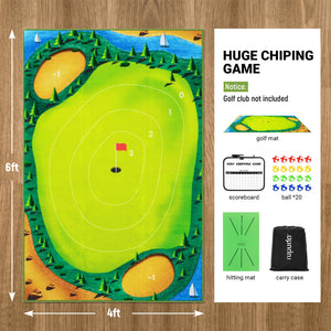 ropoda Golf Game,Golf Chipping Game, Giant Size Targets with Chipping Mat, Golf Chipping Practice Mats, Stick and Chip Golf Game, Indoor Outdoor Games-Choose Classic or Darts